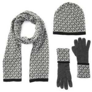 Michael Kors Winter Hat, Scarf, & Glove Set